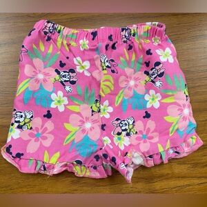 Disney Jr Minnie Mouse Hawaiian Print Shorts in Hot Pink Size 3T